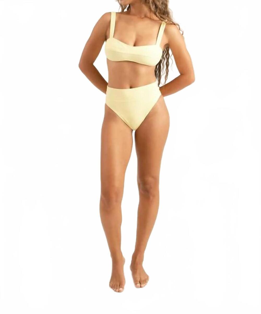 NEW GALAMAAR high kick brief in mellow yellow